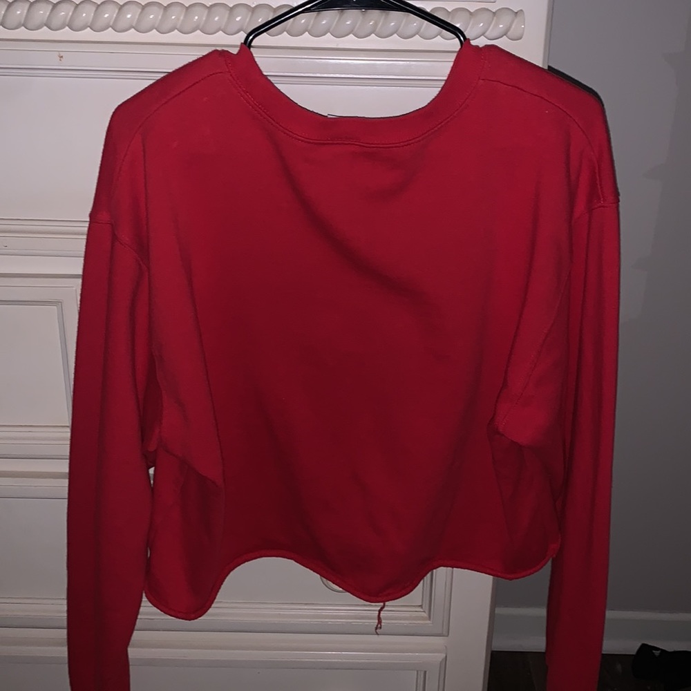 Disney XL Red Long Sleeve Cropped Shirt - Picture 2 of 2